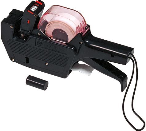 gbc Prezzatrice prima lebez 1banda 8colonne con uro art.200 prezzatrice in abs antiurto completa di un rotolino e rullo inchiostrato. 1 banda 8 colonne. utilizza etichette 22x12cm e 21x12 con 2 semifori.