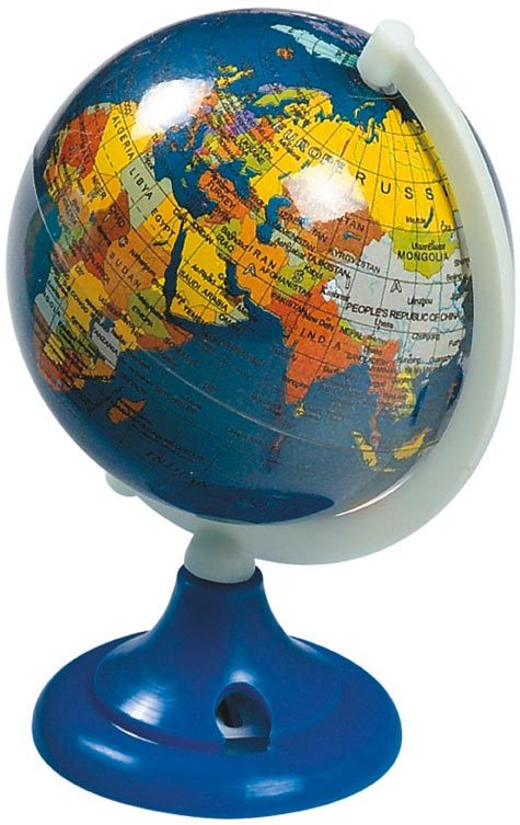 gbc Globo mappamondo diametro 8,5cm con temperamatite.