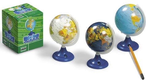 gbc Globo mappamondo diametro 8,5cm con temperamatite.