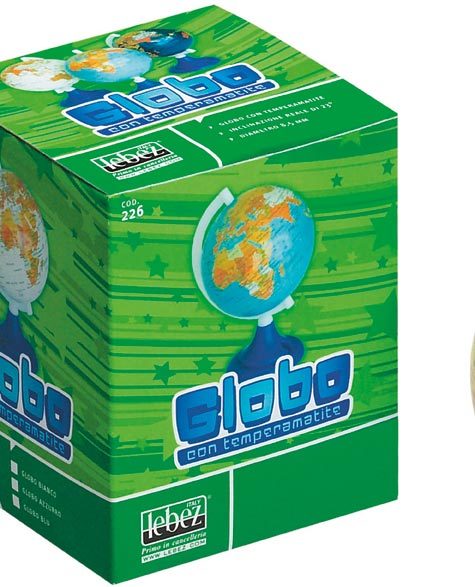 gbc Globo mappamondo diametro 8,5cm con temperamatite.