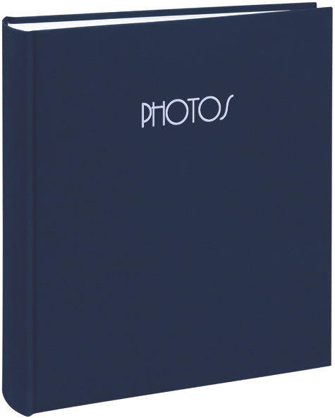 gbc Album foto con 50 fogli in cartoncino+velina. Formato 30x33cm Possibilit di inserire foto di vari formati. Rilegatura a libro cartonata rigida in tessuto BLU.