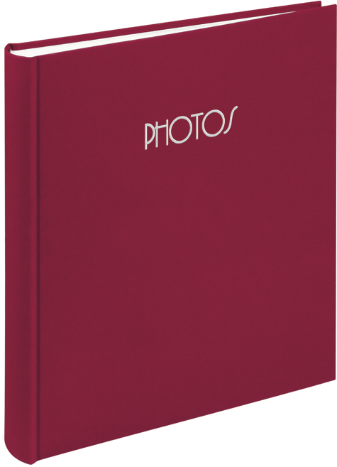 gbc Album foto con 50 fogli in cartoncino+velina. Formato 30x33cm Possibilit� di inserire foto di vari formati. Rilegatura a libro cartonata rigida in tessuto ROSSO.