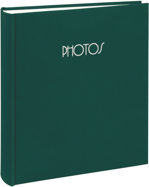 gbc Album foto con 50 fogli in cartoncino+velina. Formato 30x33cm Possibilit di inserire foto di vari formati. Rilegatura a libro cartonata rigida in tessuto VERDE.