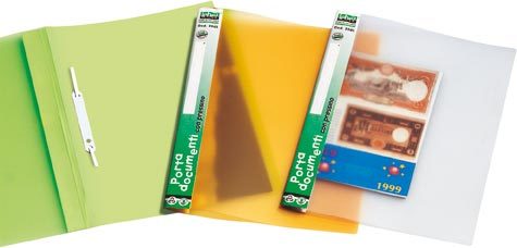 gbc Cartellina in polipropilene PPL con pressino. dorso e banda personalizzabile VERDE, formato: 22x31 cm.