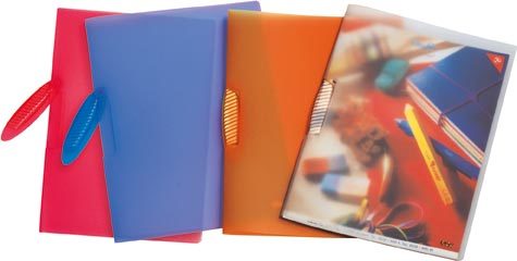 gbc Cartellina in PP con bloccafogli esterno Colori assortiti, formato: 22x31 cm.
