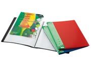 gbc Portalistino personalizzabile in polipropilene a 30 buste Rosso, formato: 24X31cm, con dorso personalizzabile LEB2530R