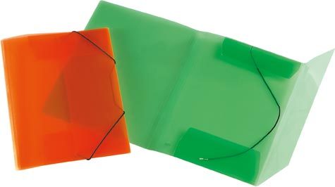 gbc Cartelline in PP con elastico e dorso cordonato Colori assortiti, formato:23x35 cm.