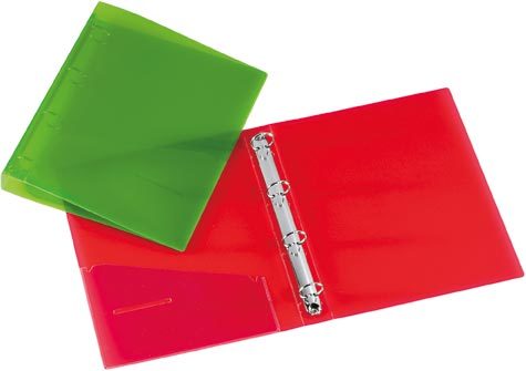 gbc Raccoglitore 4 anelli diametro 30 mm, con tasca interna Colori assortiti, formato: 25x31cm.