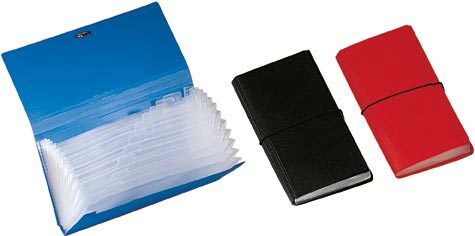 gbc Portacambiali in PP con elastico, 13 scomparti con targhette indicatrici Rosso, formato: 27x14x3,5 cm.