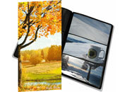 gbc Album foto a tasca per 96 foto. Ogni facciata contiene 3 foto 10x15cm Formato volume 17,5x32,5cm. Copertina con soggetto -autumn-. Copertina in polipropilene flessibile. Fogli porta foto di color nero.