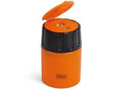 gbc Temperamatite in metallo EISEN ad 2 fori corpo container in plastica con tappo. Temperamatite interno in metalllo MADE IN GERMANY. Colori disponibili: arancio, azzurro, verde, giallo, rosa LEB431