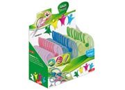 gbc Forbice a sforzo ridotto, con punta tonda, 13cm lama in acciaio. Impugnatua personalizzabile. Con espositore per 24 forbici.