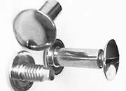 gbc Viti sepolte nichelate, lunghezza 12mm tornite, diametro 5mm, una testa fissa ed una mobile LEB50012