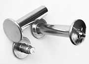 gbc Viti sepolte nichelate, lunghezza mm 20 tornite, diametro 5mm, una testa fissa ed una mobile.