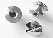 gbc Viti sepolte nichelate, lunghezza 3,5mm tornite, diametro 5mm, una testa fissa ed una mobile LEB5003