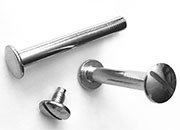 gbc Viti sepolte nichelate, lunghezza 55mm tornite, diametro 5mm, una testa fissa ed una mobile LEB50055