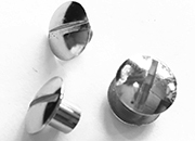 gbc Viti sepolte nichelate, lunghezza 6mm tornite, diametro 5mm, una testa fissa ed una mobile.