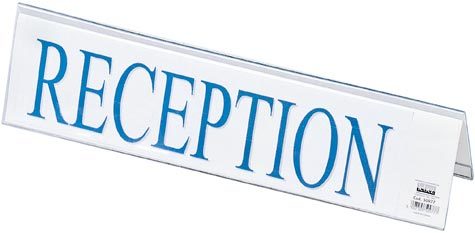 gbc Targhetta portanome in acrilico per scrivania Formato: 250x60 mm. Visibile su due lati.