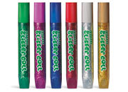 gbc Colla Glitter Coll COPREX da 10,5 ml Rosso, lavabile, non tossica, blister 6 tubetti LEB5131R