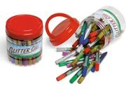 gbc Colla Glitter Coll CLASSIC BRILLANT COLORS da 10,5 ml colori assortiti, lavabile, non tossica, barattolo da 50 tubetti .