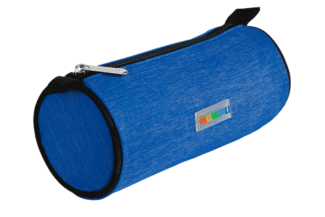gbc Saccucciolo, astuccio per matite BLU, a forma cilindrica, in nylon*.