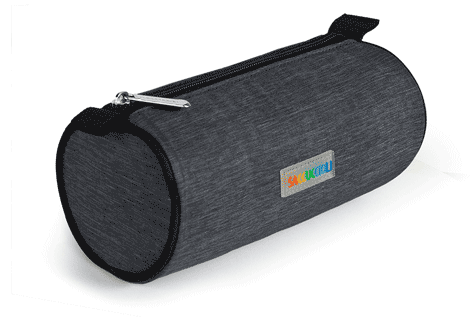 gbc Saccucciolo, astuccio per matite NERO, a forma cilindrica, in nylon*.