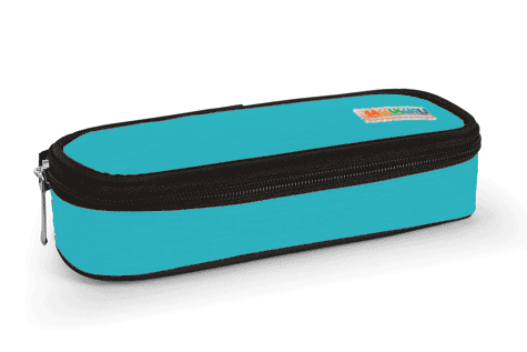 gbc Saccucciolo, astuccio per matite AZZURRO, a forma round, in nylon*.