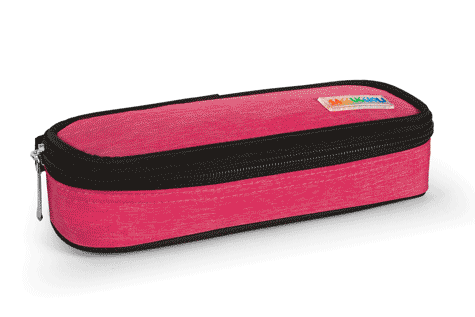 gbc Saccucciolo, astuccio per matite ROSA, a forma round, in nylon*.