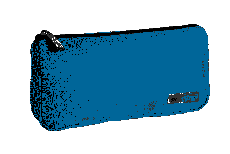 gbc Saccucciolo, astuccio per matite BLU, a forma piatta, in nylon*.