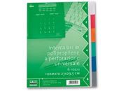gbc Intercalari 6, tasti colorati in pvc. A4 per intercalare fogli in formato A4 (21x29,7cm). Corredata di indice frontale in cartoncino. Perforazione universale. 6 colori assortiti SMEa6395520