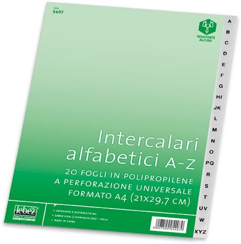 Rubrica Con Tasti 1-10 Esselte - Formato A4, Blu, Per Organizzazione Documenti