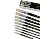 gbc Pennello n 2 in pura setola punta piatta a spatola, manico in legno, spessore setole: 4,9mm, lunghezza setole: 9mm. .