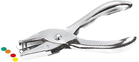 gbc Perforatore in metallo ad 1 foro con diametro 6 mm, raccoglipunches   .