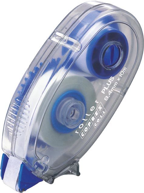 gbc Roller Coprex PLUS, colla a nastro Adesivo permanente. 8,4 mm x 10 metri. Chiusura salvanastro. Innovativo puntale a rullo che garantisce una applicazione perfetta e pulita. Non secca e non sporca.