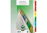 gbc Rubrica 1-6, a tasti colorati e numerici in cartoncino da 120 gr. A4 LEB6406.