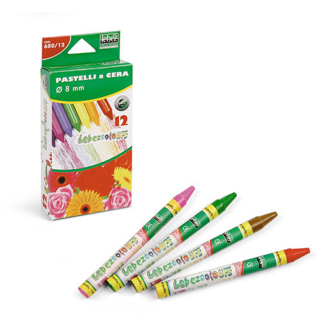gbc Scatola con 12 pastelli a cera diametro 8mm.