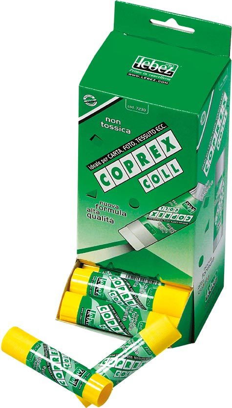 gbc Colla Coprex Coll espostitore da banco composto da 30 stick Formato espositore: 9x21x6,5 cm, composto da: 30 stick da 8 gr.
