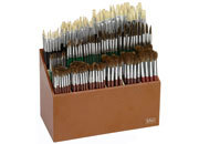 gbc Espositore da banco in legno composto da 264 pennelli assortiti 12 x 1557/2, 12 x 1557/4, 12 x 1557/6, 12 x 1557/8, 12 x 1557/10, 12 x 1557/12, 24 x 9124/2, 24 x 9124/4, 12 x 9124/6, 12 x 9124/8, 12 x 9124/10, 12 x 9124/12, 24 x 577/2, 24 x 577/4, 12 x 577/6, 12 x 577/8, 12 x 577/10, 12 x 577/12 LEB80289