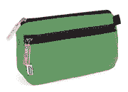 gbc Saccucciolo, astuccio per matite 2 cerniere VERDE, a forma round, in nylon, formato 24x10x7cm, tinta unita* LEB80331d