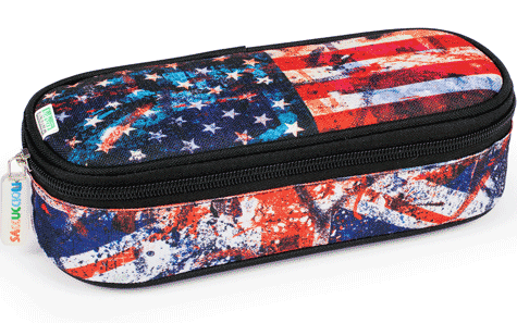 gbc Saccucciolo, astuccio per matite, round Graffiti in nylon, formato: 24x10x6cm*.