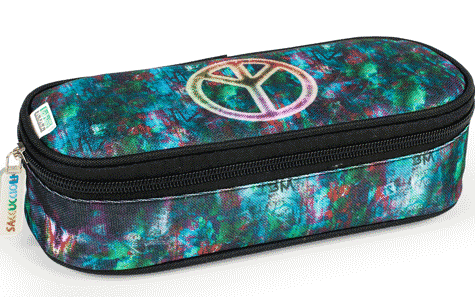 gbc Saccucciolo, astuccio per matite, round Graffiti in nylon, formato: 24x10x6cm*.