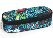 gbc Saccucciolo, astuccio per matite, round Graffiti in nylon, formato: 24x10x6cm* LEB80470d