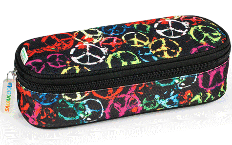 gbc Saccucciolo, astuccio per matite, round Graffiti in nylon, formato: 24x10x6cm*.