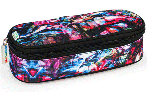 gbc Saccucciolo, astuccio per matite, round Graffiti in nylon, formato: 24x10x6cm*.