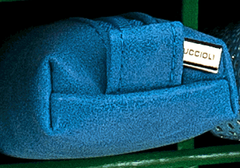 gbc Saccucciolo, astuccio per matite BLU, tinta unita a forma allargata, in PU*.