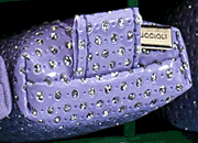 gbc Saccucciolo, astuccio per matite VIOLA con BRILLANTINI colorati,a forma allargata, in PU* LEB80476avib