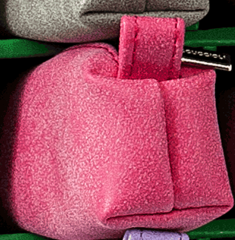 gbc Saccucciolo, astuccio per matite ROSA, tinta unita a forma allungata in altezza, in PU*.