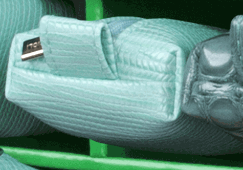 gbc Saccucciolo, astuccio per matite AZZURRO, fantasia a intreccio, forma allargata, in PU*.