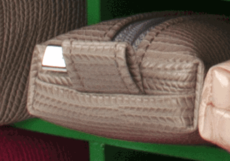 gbc Saccucciolo, astuccio per matite MARRONE, fantasia a intreccio, forma allargata, in PU*.