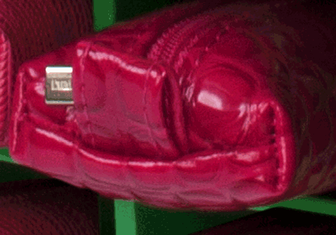 gbc Saccucciolo, astuccio per matite ROSSO, fantasia a bolle, forma allargata, in PU*.